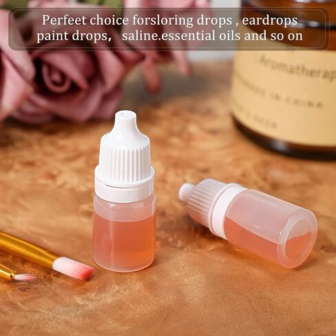 Maxcheck 400 Pieces 5ml Plastic Dropper Bottle Mini Squeeze Bottle with Caps Small Portable Mini Eye Dropper Bottle Clear Empty Squeezable Dropper Bottle Essential Oil Container for Liquids in Saudi Arabia
