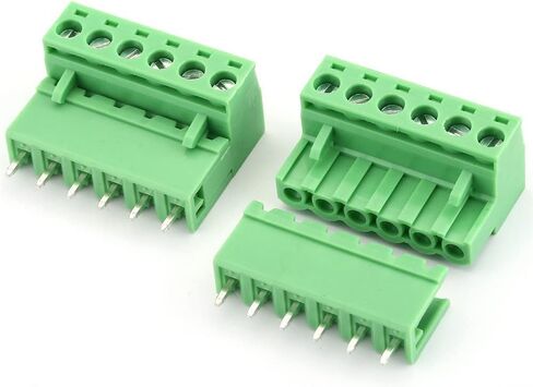 6-Pin 5.08 مللي متر الملعب ذكر أنثى PCB برغي محطة كتلة 10 قطعة in Saudi Arabia