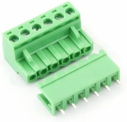 6-Pin 5.08 مللي متر الملعب ذكر أنثى PCB برغي محطة كتلة 10 قطعة in Saudi Arabia