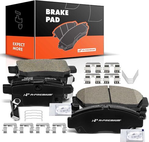 A-Premium Rear Ceramic Disc Brake Pads Set Compatible with Select Honda and Acura Models - Accord 2008-2017, TSX 2009-2014, with Hardware, 4 Pcs in Saudi Arabia
