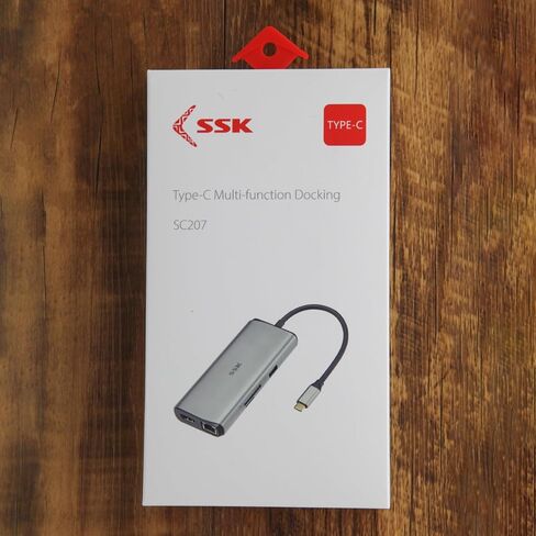 محول إيثرنت SSK USB C Hub (10 في 1)، موزع USB C بسرعة 10 جيجابت في الثانية مع HDMI 4K 60 هرتز، و10 جيجابت في الثانية USB C ومنفذي بيانات USBA، 100 وات PD، إيثرنت، SD/TF USB3.2 Gen 2 Thunderbolt Hub Dock لجهاز MacBook Pro HP لينوفو in Kuwait