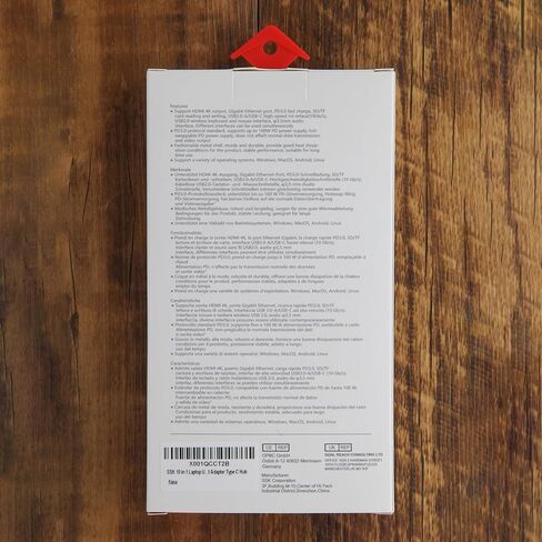 محول إيثرنت SSK USB C Hub (10 في 1)، موزع USB C بسرعة 10 جيجابت في الثانية مع HDMI 4K 60 هرتز، و10 جيجابت في الثانية USB C ومنفذي بيانات USBA، 100 وات PD، إيثرنت، SD/TF USB3.2 Gen 2 Thunderbolt Hub Dock لجهاز MacBook Pro HP لينوفو in Kuwait