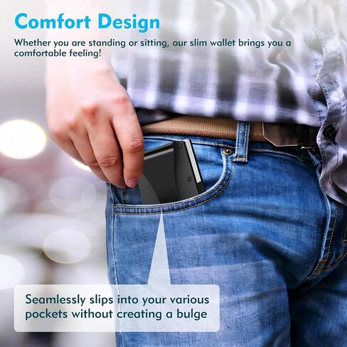 Minimalist Wallet for RFID Blocking, Upgraded Metal Wallets for Men with Money Clip, Mens Minimalist Slim Wallet Anti-scratch, Card Holder Thin Wallet for Women Easily Removable Card&Money (Pink) in Saudi Arabia
