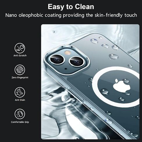 حافظة Thomo المغناطيسية القوية لهاتف iPhone 13 وحافظة iPhone 14 [متوافقة مع Magsafe] [مقاومة للسقوط بطول 10أقدام] ظهر مطفأ اللمعة، حافظة هاتف بمفاتيح من الألومنيوم لهاتف iPhone 13/14، أسود in Kuwait