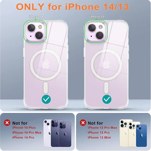 حافظة Thomo المغناطيسية القوية لهاتف iPhone 13 وحافظة iPhone 14 [متوافقة مع Magsafe] [مقاومة للسقوط بطول 10أقدام] ظهر مطفأ اللمعة، حافظة هاتف بمفاتيح من الألومنيوم لهاتف iPhone 13/14، أسود in Kuwait