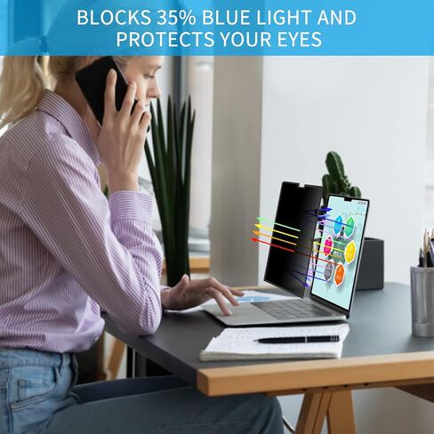 ZOEGAA MacBook Pro 16 واقي شاشة للخصوصية، شاشة خصوصية قابلة للإزالة لجهاز MacBook Pro 16 بوصة 2021-2023 (A2485/A2780، M1/M2) - سهل التشغيل/خالي من الفقاعات، مضاد للضوء الأزرق ومضاد للوهج in Kuwait