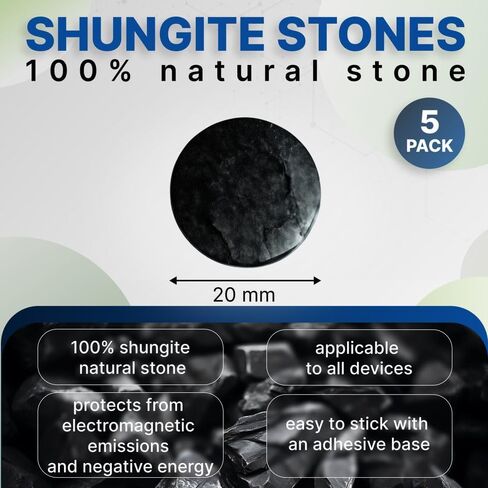 5 ملصقات Shungite أصلية لحافظة الهاتف والكمبيوتر المحمول والكمبيوتر اللوحي in Kuwait