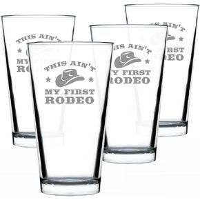 Ain't My First Rodeo - كأس نصف لتر للبيرة - هدايا مضحكة لرعاة البقر أو راعية البقر للرجال والنساء - كوب ديكور فريد وممتع للحفلات in Kuwait