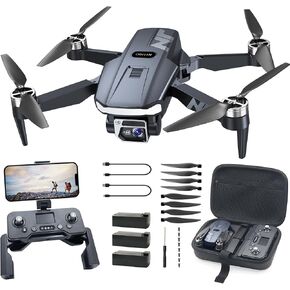 طائرة بدون طيار N11 PRO GPS مع كاميرا للبالغين 4K UHD، وقت طيران طويل 90 دقيقة، نطاق تحكم طويل، إرجاع تلقائي، اتبعني، محرك بدون فرش، 5G FPV RC Quadcopter للمبتدئين in Kuwait