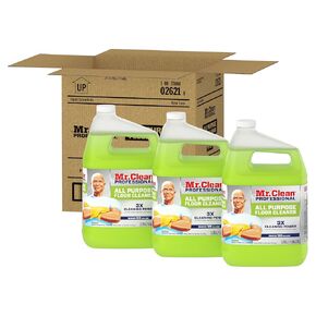 Mr. Clean Professional Floor Cleaner, Bulk No-Rinse Ready to Use Cleaner Refill for Hardwood, Tile or Laminate Floors, Commercial Use, 1 Gal. (Case of 4) in Kuwait