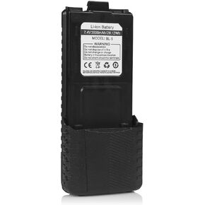 بطارية ممتدة BAOFENG BL-5L 3800 مللي أمبير في الساعة متوافقة مع UV-5R RD-5R UV-5RTP UV-5R Plus، العبوة الأصلية، أسود in Kuwait