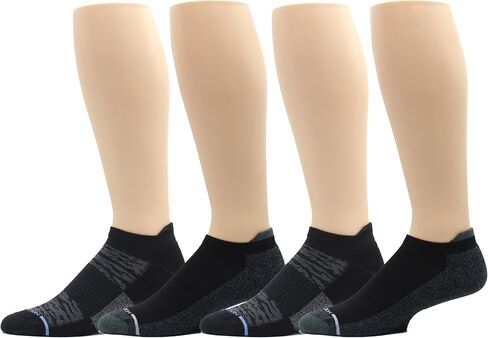Dr. Motion Mens Low Cut Cushioned Breathable Compression Ankle Socks with Arch Support 4 Pairs in Kuwait