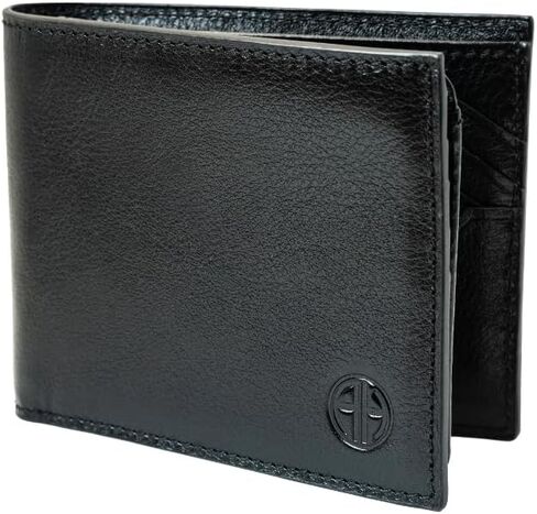 ALTO – RFID Full-Grain Vegetable Oil-Tanned Leather Wallet for Men, Soft & Durable with 2 ID Windows, 8 Card Slots, 2 Hidden Pockets & 2 Cash Compartments (Black) in Saudi Arabia