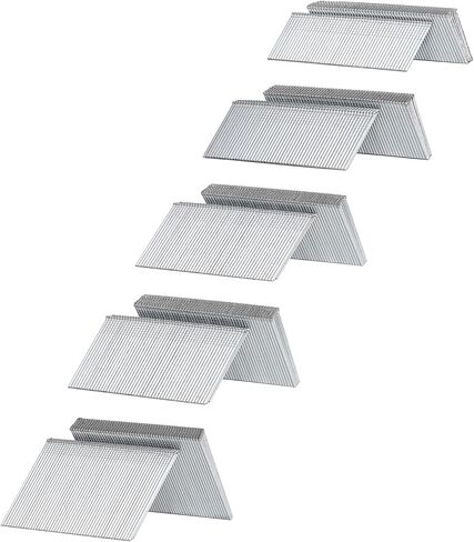 HW HAMWOO 16 Gauge Angled Finish Nails, 20-Degree, 900-Pack (1-1/4"-300, 2"-300, 2-1/2"-300), Galvanized Assorted Size Project Pack,for Pneumatic, Electric Angled Finish Nailer in Kuwait