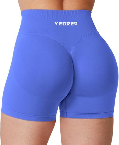 YEOREO Hidden Scrunch Workout Shorts Vision Women Seamless Gym Shorts High Waist Yoga Shorts in Saudi Arabia