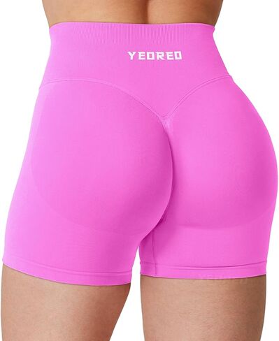 YEOREO Hidden Scrunch Workout Shorts Vision Women Seamless Gym Shorts High Waist Yoga Shorts in Saudi Arabia