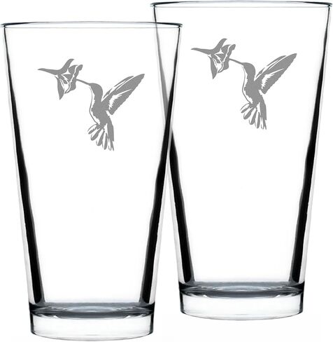 Hummingbird - Pint Glass for Beer - Bird Themed Gifts and Decor for Men & Women - 16 Oz Glasses in Saudi Arabia