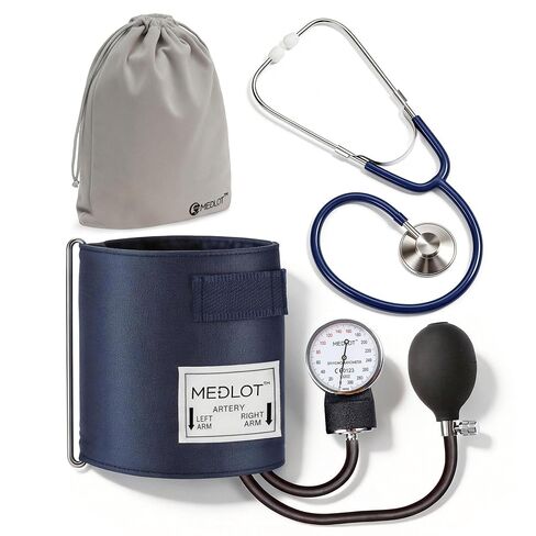 LotFancy Manual Aneroid Sphygmomanometer, Professional Manual Blood Pressure Monitor, 8.7''-16.5'', Adult & Pediatric Child BP Cuff, with Zipper Case, Blue in Kuwait