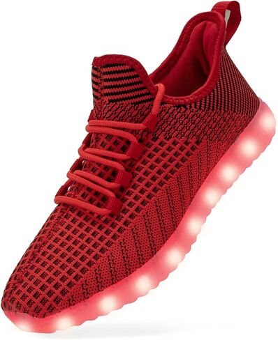 Light Up Shoes for Women Men, USB Charging LED Shoes Adult Halloween Mesh Upper Glowing Luminous Trainers Dancing Flashing Sneakers in Kuwait