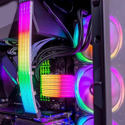 شريط PC ARGB، كابل PC ذو 24 دبوسًا مع محول موصل ملون ومغلف، كابل ATX RGB 24p/3x8-Pin، مكونات داخلية فائقة السطوع وملحقات اللوحة الأم in Kuwait