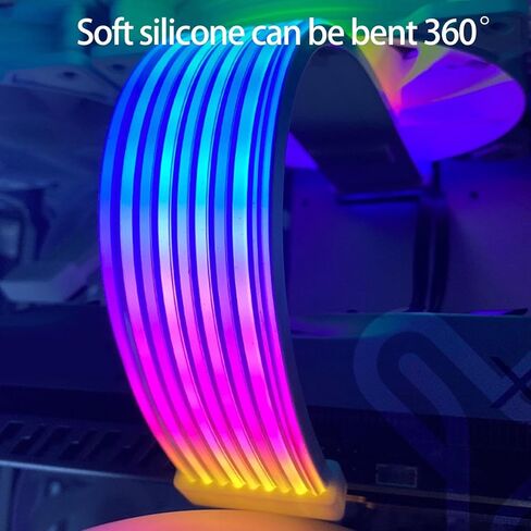 شريط PC ARGB، كابل PC ذو 24 دبوسًا مع محول موصل ملون ومغلف، كابل ATX RGB 24p/3x8-Pin، مكونات داخلية فائقة السطوع وملحقات اللوحة الأم in Kuwait