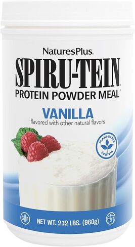 NaturesPlus SPIRU-TEIN، الفانيليا - 2.12 رطل - مسحوق بروتين سبيرولينا - الفيتامينات والمعادن للطاقة - نباتي، خالي من الغلوتين - 32 حصة in Kuwait