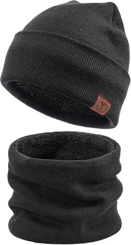 Winter Beanie Daily Hat - Thermal Polar Fleece Ski Stocking Skull Cap for Men and Women Set in Saudi Arabia