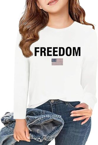 Long Sleeve Shirt for Girls Casual Basic Tees Fall Winter Halloween Christmas Tops Blouse 5-14 Years Boys in Saudi Arabia