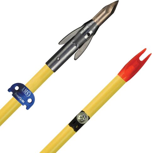 AMS A207-Wht Fiberglass Arrow, Amsankor Qt Point, White Shaft & Amseverglide Safety Slide in Kuwait