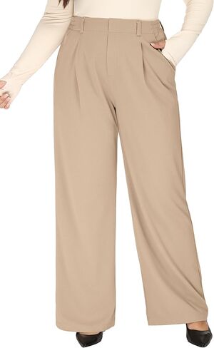 Heathyoga 1X-4X Plus Size Stretchy Work Pants Women Pull on Womens Dress Pants Business Casual Outfits Slacks for Women in Saudi Arabia