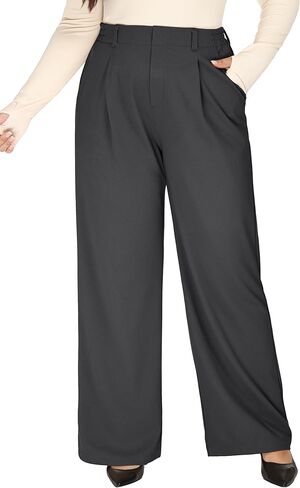 Heathyoga 1X-4X Plus Size Stretchy Work Pants Women Pull on Womens Dress Pants Business Casual Outfits Slacks for Women in Saudi Arabia