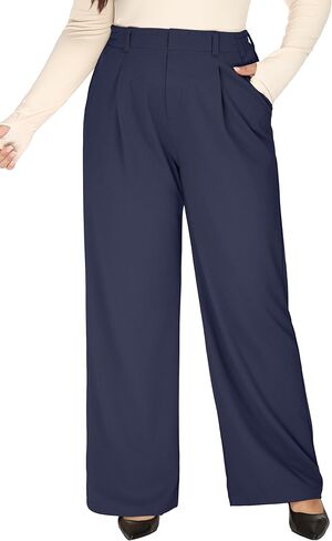 Heathyoga 1X-4X Plus Size Stretchy Work Pants Women Pull on Womens Dress Pants Business Casual Outfits Slacks for Women in Saudi Arabia