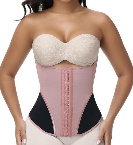 SHAPSHE Waist Trainer for Women Corset Shapewear Tummy Control Cincher Workout Faja Body Shaper Postpartum with Hooks in Saudi Arabia