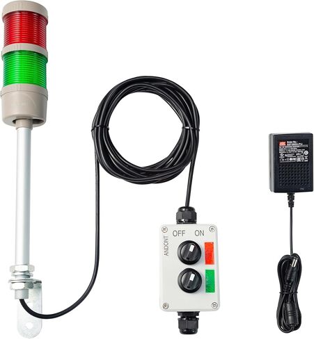 ANDONT 2 Stack Super Bright LED Andon Tower Lights، Off-ON، محول صناعي 6 قدم، التوصيل والتشغيل جاهز in Kuwait