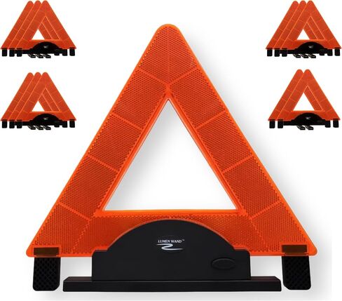 لومن - مثلث تحذير عاكس للطوارئ للسلامة على الطريق | مثلث برتقالي عالي الجودة in Kuwait