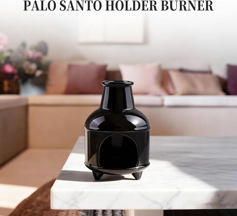 Palo Santo Holder - Incense Burner for Burning Sage Advanced Ash Catcher with Chimney Design，Cone Burning，Smudge Bowl for Yoga Meditation Room Home Decor in Saudi Arabia