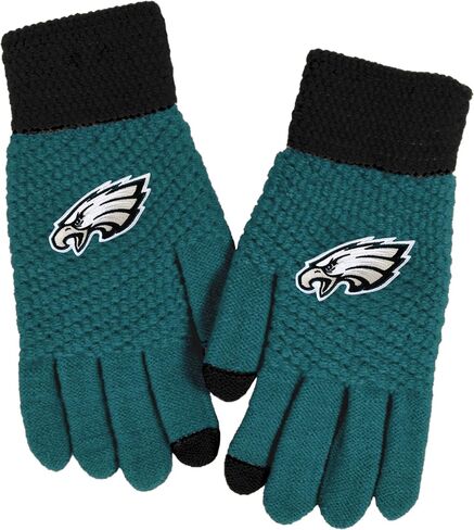 Littlearth NFL Waffle Knit Glove – Embroidered Team Logo, Touchscreen Compatible, One Size Fits Most – Officially Licensed in Saudi Arabia