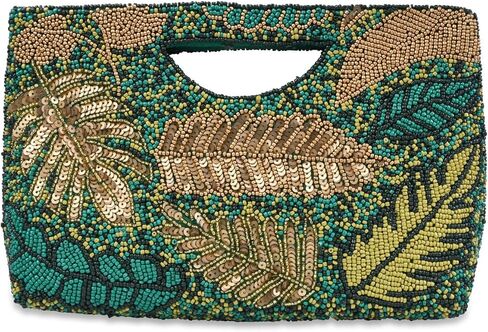 Bamboo Trading Flamingo Half Moon Clutch, 10-Inch, Multicolor in Saudi Arabia