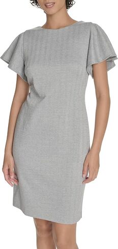 Tommy Hilfiger Womens Flutter Sleeve High Neck Sheath Mini Dress in Saudi Arabia