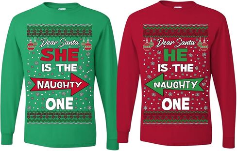 Wild Bobby Ugly Christmas Sweaters for Couples Adult His Hers Christmas Holiday Long Sleeve Shirt in Saudi Arabia