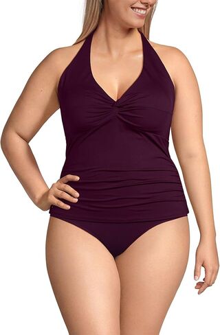 Lands' End Women's Twist Halter Tankini Top in Saudi Arabia