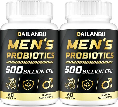 البروبيوتيك للرجال 500 مليار وحدة تشكيل مستعمرة، 16 في 1 بروبيوتيك متقدم للرجال لصحة الجهاز الهضمي والمناعة والتمثيل الغذائي والبروستاتا والمسالك البولية وصحة الأمعاء - بروبيوتيك للرجال مع الكركم والتوت البري والغوجي، 60 كبسولة in Kuwait