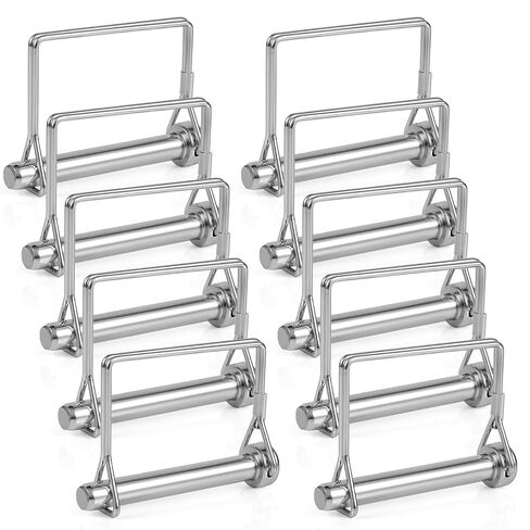 2 Pack 3/8 x 2-3/4 Inch Trailer Coupler Pin, Zinc Plated Heavy Duty Hitch Pins Safety Wire Lock Pin Clip for Towing Farm Trailers RV Boat PTO Shaft & Lawn Equipment in Saudi Arabia