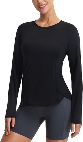 baleaf Women's Long Sleeve Workout Tops Atheltic Cooling Shirts UPF 50+ Soft Quick Dry Lightweight Running Gym Outdoor Hiking in Saudi Arabia