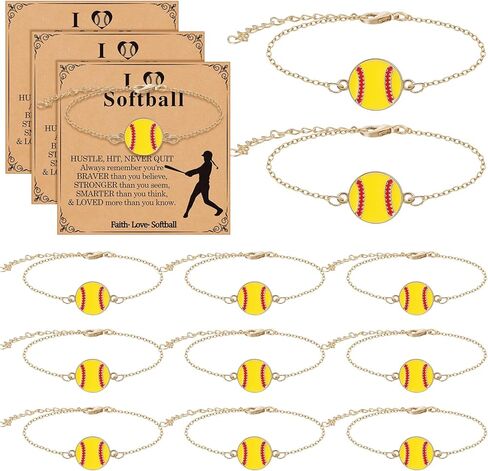 12 Set Basketball Senior Night Gift Bracelet Volleyball Softball Soccer Party Favor Sport Team Gift for Teen Player in Saudi Arabia