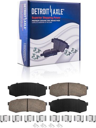 Detroit Axle-مجموعة الفرامل لعام 2011-2016 Jeep Grand Cherokee ، 2011-2020 Dodge Durango استبدال الأمامي والخلفي حفر ودوار فرامل القرص السيراميك وسادات السيراميك: 12.99 بوصة الدوار in Saudi Arabia