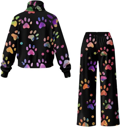 JEOCODY Womens 2 Piece Outfits Set Casual Long Sleeve Sweatshirt and Jogger Pants Set in Saudi Arabia