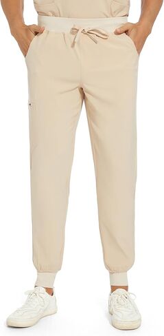 Scrub Pants for Men - Slim Jogger Pants with 5 Pockets, Yoga Waistband, Anti-Wrinkle Scrubs for Men in Saudi Arabia