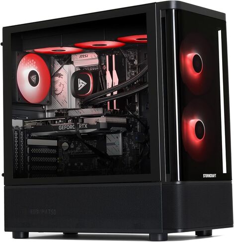 STORMCRAFT Gaming Skyhawk PRO Desktop PC, AMD Ryzen 7 9800X3D 5.2GHz, Radeon RX 9070 XT 16GB, 32GB DDR5 RGB 6000MHz, 2TB NVMe Gen4 SSD, 360mm AIO, 850W Gold PSU, Win11 Home AI-Enhanced for Gamers in Saudi Arabia