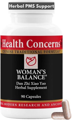 Health Concerns Woman's Balance – Herbal PMS Support Supplement for Women – Menstrual Cycle & Menopause Relief – Chinese Herbal Formula – Mood Support & Hormonal Balance – 90 Capsules in Saudi Arabia